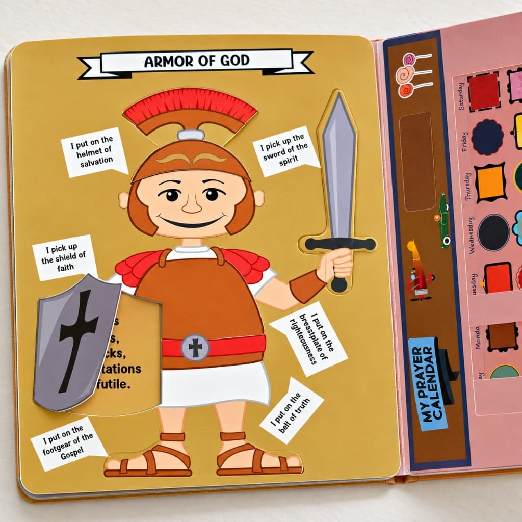 Armor of God interactive page from Morning Mustard